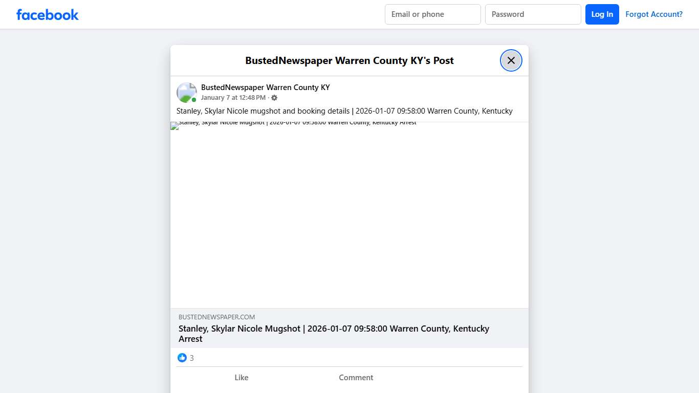 Stanley, Skylar Nicole... - BustedNewspaper Warren County KY | Facebook